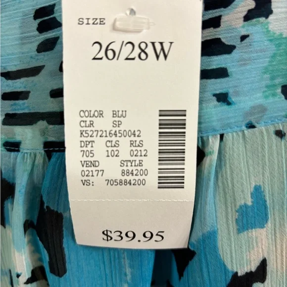 Lane Bryant blue floral blouse - Picture 5 of 6